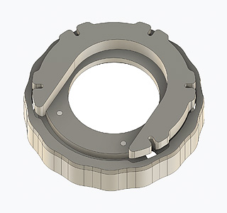 Slide the nut onto the core