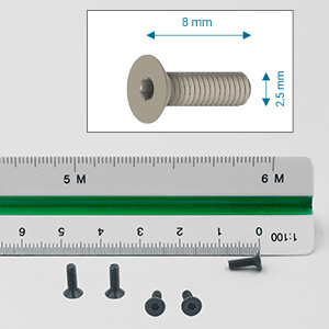 Screws M2.5x8 mm