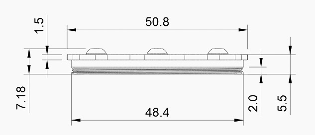 External dimensions of adapters